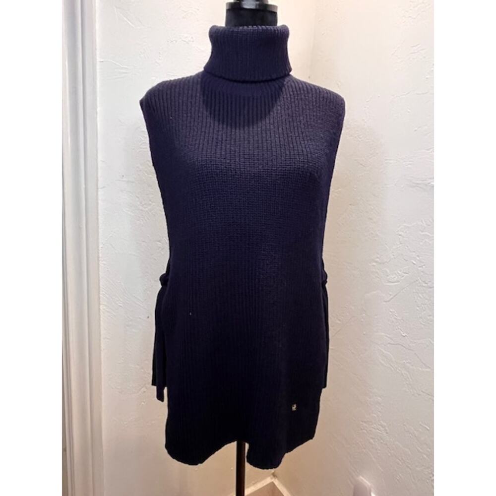 Carolina Herrera blue knitted vest size S